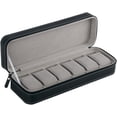 thumbnail image 3 of Caja de reloj para hombre, caja organizadora de vitrina de reloj con 6 ranuras, organizador de joyas, color negro Zhivalor SYN220, 3 of 3
