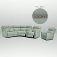 thumbnail image 4 of Genuine Leather Dual-Power Reclining Sectional Sofa Set with Console, 5-Seat L-Shaped Sectional + A Power Recliner with Zero Gravity, USB/Type-C Ports & Modular Design, 4 of 9