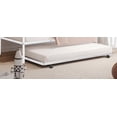 thumbnail image 5 of HMYG 1pc Twin Size Metal Daybed With Trundle Contemporary Style Full Metal Structure Mattress Ready White Finish, 5 of 6