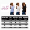 thumbnail image 4 of Borke Women's Casual V Neck Tops Short Sleeve Shirts Striped Sheer Mesh Patchwork Blouses and Tops, 4 of 8