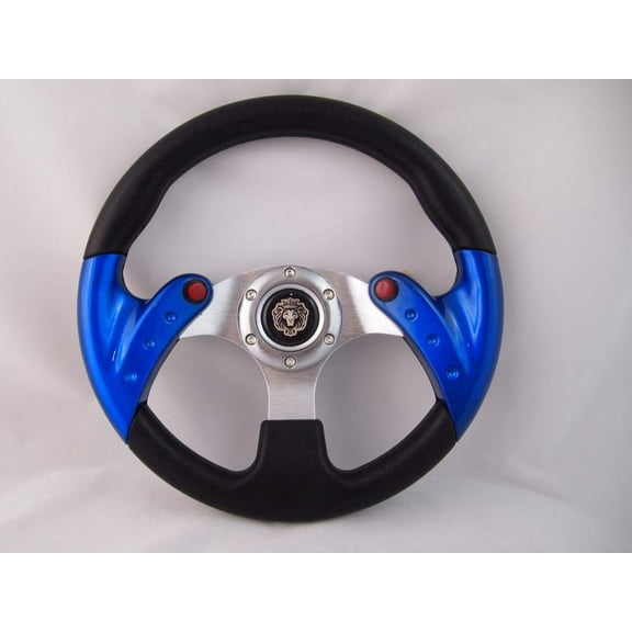CLUB CAR PRECEDENT BLUE 12.5" steering wheel golf cart With  Adapter 3 spoke"