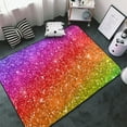 thumbnail image 3 of Colorful Glitter Shaggy Area Rug, Rugs for Living Room Bedroom Non Slip Door Mat Indoor Carpet Machine Washable Nursery Home Decor Floor Mats for Entryway 60x39in-#, 3 of 5