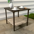 thumbnail image 5 of EAGLE PEAK Coastal Vista Rattan Wicker Side Table Outdoor Furniture Deck Garden Patio Pool, 5 of 7