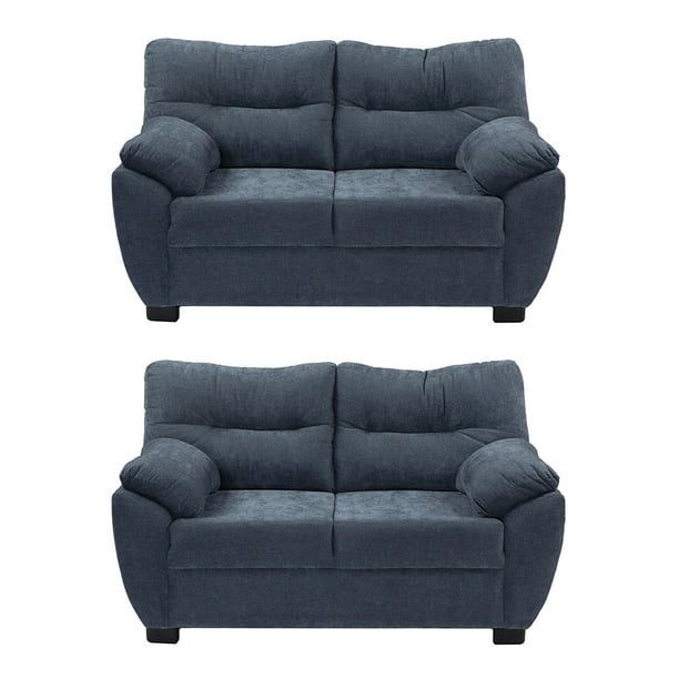 Sala 2-2 TRINITY Monza 2 Piezas (Love Seat, Love Seat) Steel Blue Para Sala