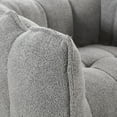 thumbnail image 6 of PORKISS Soft Bean Bag Chair with Footstool, Fluffy Lazy Sofa Chenille Fabric Bean Bags Comfy Couch for Adults Teens, Grey, 6 of 12