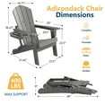 thumbnail image 2 of FOOWIN Folding HDPE Adirondack Chairs Set of 6, Light Gray, 2 of 6