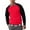 Wine, variant on ShomPort Mens Raglan Sleeve Round Neck Sweatshirt Contrast Color Patchwork Thin Blouses Classic Workout Baseball Tops