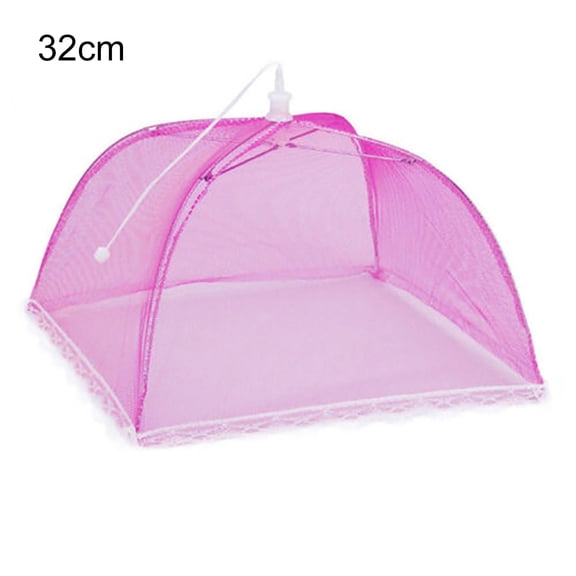 Ayyufe Food Cover; Mesh Food Tent; Dish Cover for Kitchen; Pop-Up Umbrella Screen Tents; Patio Bug Net for Outdoor Camping; Picnics; Parties; BBQ; Collapsible and Reusable; Rose Red