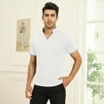 thumbnail image 6 of HAOMEILI Mens Short Sleeve Polo Shirts Casual Slim Fit Basic Designed Cotton Shirts, 6 of 7
