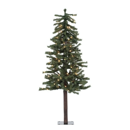 Vickerman 4 x 25.5 Natural Alpine Artificial Christmas Tree Warm White LED Lights