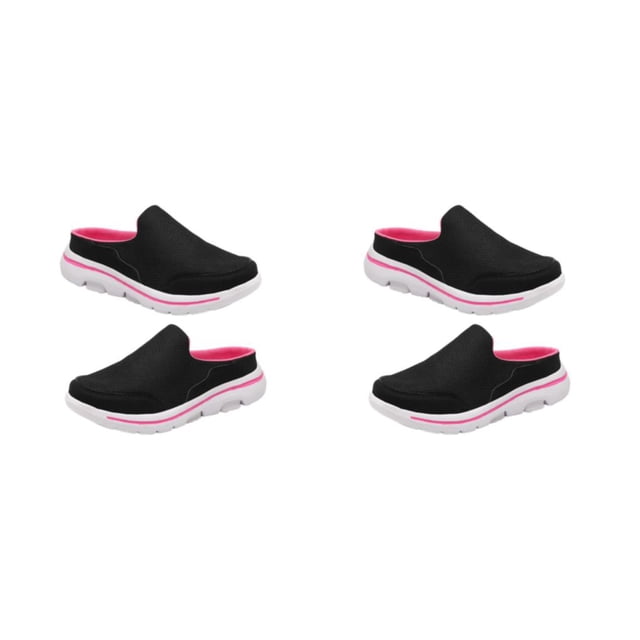 Minnieouse 1 par de chanclas de cubierta de malla de estilo informal para mujer, zapatillas transpirables de verano para viajar, sandalias para negro rojo talla 47 2piezas