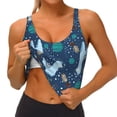 thumbnail image 4 of Lsque Alpaca Astronaut in Space Printed Women'S Sports Bra, Compression, Moisture Wicking, High-Impact Sports Bra For Women,Supportive sports bra-X-Large, 4 of 9
