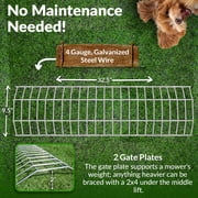 Dig Defence Original Gate Plate with 2 Fence Panels 2 Pk Dog Digging Deterrent and Fence Gap Filler