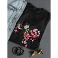 thumbnail image 3 of Birds With Pink Flowers T-Shirt Women -Image by Shutterstock, Female Small, 3 of 4