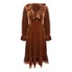 thumbnail image 4 of Karight Women’s Elegant Velvet Long Sleeve Dress Casual V Neck Babydoll Flowy Formal Wedding Party Mini Dress, 4 of 5