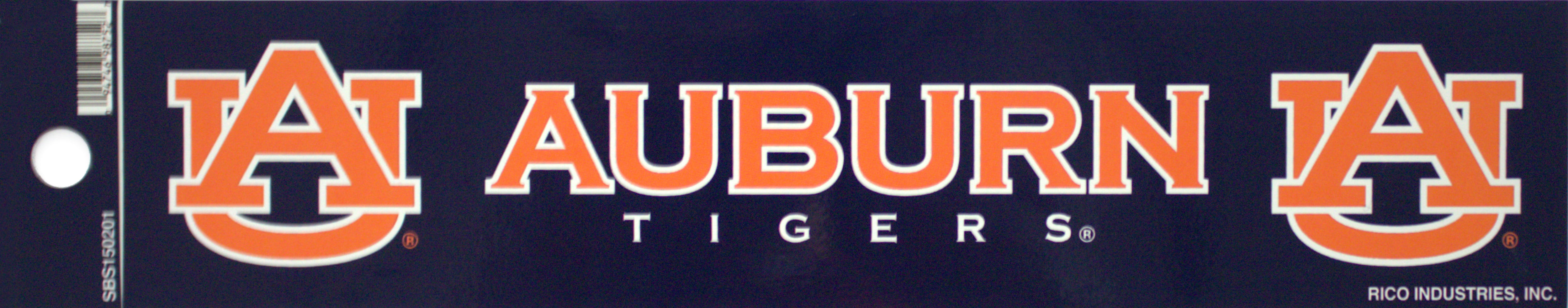 Auburn Tigers 2" X 10" Bumper Sticker