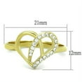 thumbnail image 2 of IP Gold(Ion Plating) Stainless Steel Ring with AAA Grade CZ in Clear for Women Clear Stone Color Style TK1586 Size 5, 2 of 4