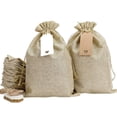 thumbnail image 2 of 30-Pack Natural Jute Drawstring Bags for Wedding Favors, Party Gifts, Home Organization & Craft Storage – Eco-Friendly Beige Pouches, 2 of 6