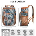 thumbnail image 2 of Retro Hawaiian Floral Insulated Cooler Backpack - 20L, Perfect for Summer Outings, Road Trips, Work, 2 of 5