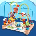 thumbnail image 4 of QUTETN Bead Maze Kids Cars Toy Children’s Toys Ocean Plaything Taste Beads Iron Wooden Toddler, 4 of 6