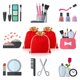 thumbnail image 2 of 30 PCS con Bolsas de JoyeríA Bolsas con CordóN Bolsa de Regalo Favor Bolsa de Almacenamiento Bolsa de Maquillaje para Boda Bolsa de Dulces (Rojo), 2 of 7