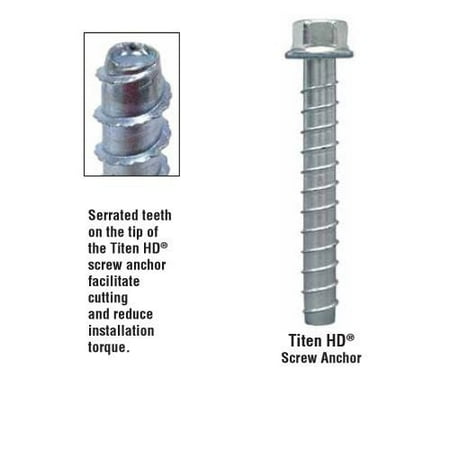 

Simpson Strong-Tie THD50612HMG - Titen Head MG 1/2 x 6 1/2 Mech Anchor 40 Pk