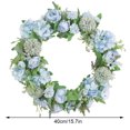 thumbnail image 2 of Guirnalda de flores artificiales para colgar en la pared, simulación, decoración floral, hogar, boda, corona de flores falsas, azul lago Eigraketly HA9082-04B, 2 of 6