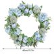 thumbnail image 2 of Guirnalda de flores artificiales para colgar en la pared, simulación, decoración floral, hogar, boda, corona de flores falsas, azul lago Speravity HA9082-04B, 2 of 6