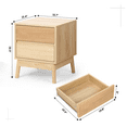 thumbnail image 3 of Farmhouse Nightstand with Drawer and Storage Shelf, Bedside Table with Wood Storage, End Table Side Table Accent Table for Bedroom Living Room, 3 of 7