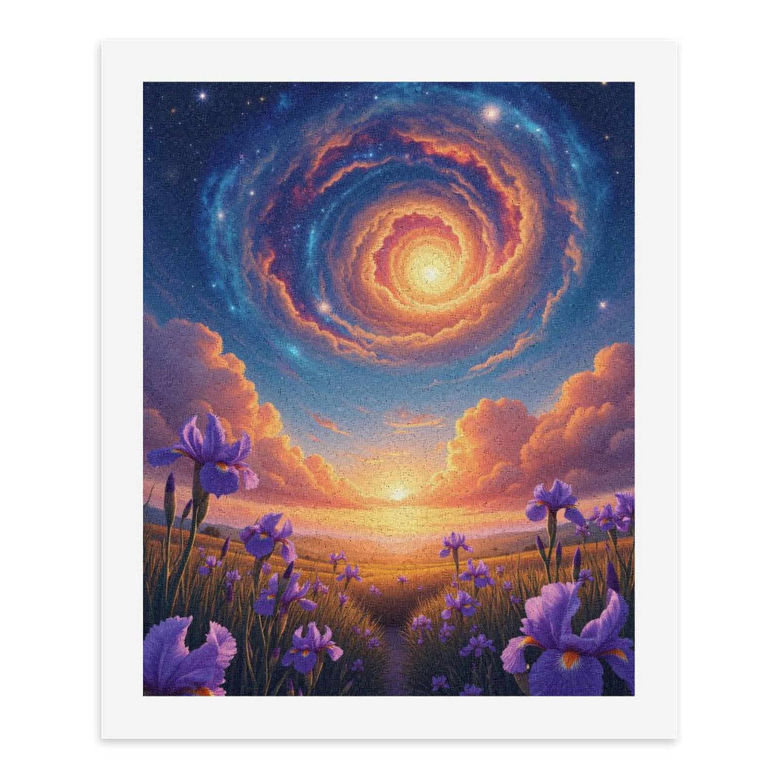 Paint By Numbers Kit for Adults Beginner - DIY Sunset Iris Dreamscape Canvas Painting Kits for Adults, Frameless Paint By Number for Adults for Home Wall Decor 16x20 Inch