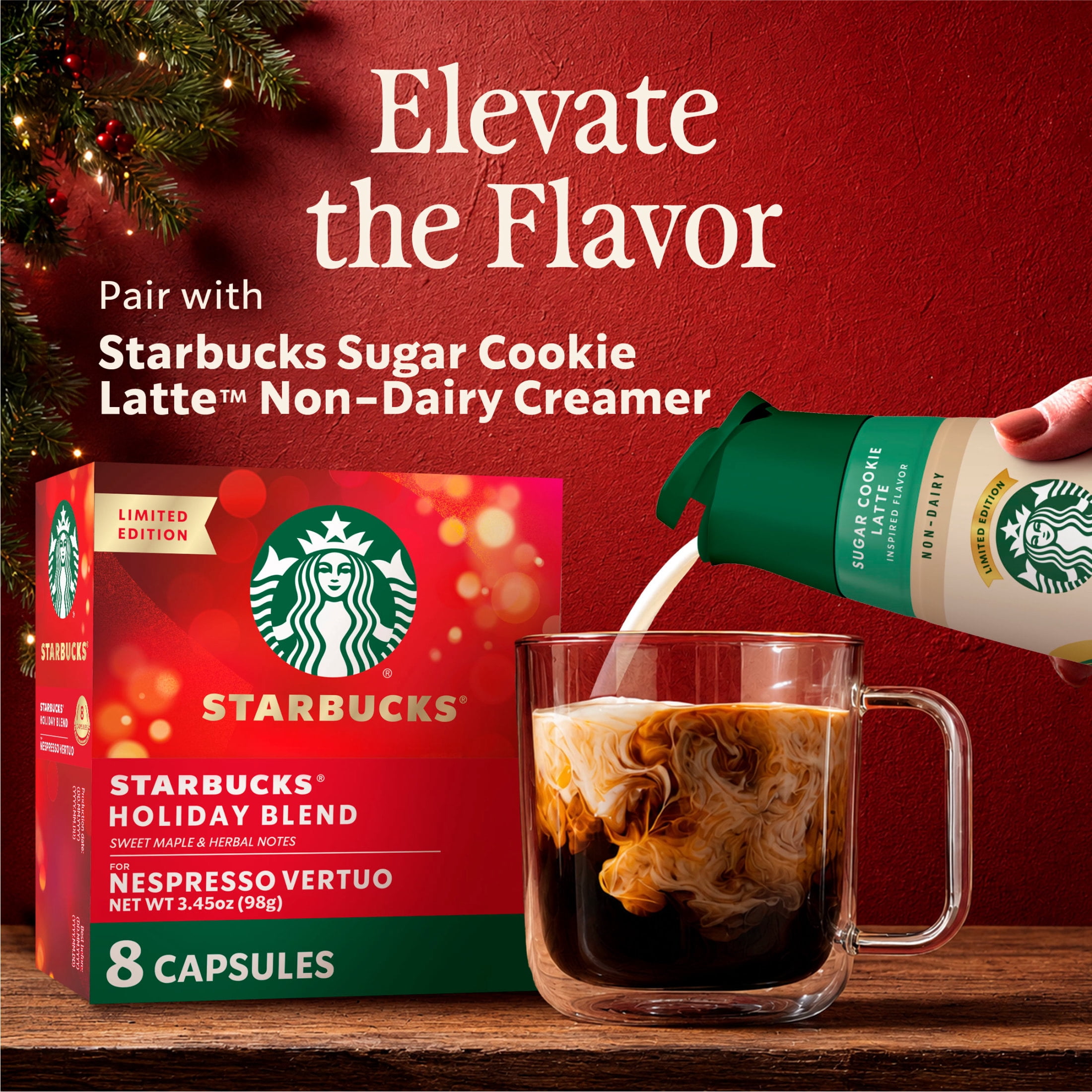 Starbucks Holiday Blend for Nespresso Vertuo, 100% Arabica Coffee