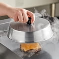 thumbnail image 2 of TrueCraftware- 8" Grill Basting Cover with Black Plastic Knob Aluminum- Round Melting Dome Burger Cover Cheese Melting Dome and Steaming Cover Best for Use in Flat Top Grill Cooking Indoor or Outdoor, 2 of 6