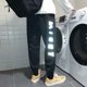 thumbnail image 1 of [M-5XL] Pantalones Coreanos Reflectantes Para Hombres , Casuales Deportivos Todo Combinadospangjing, 1 of 4