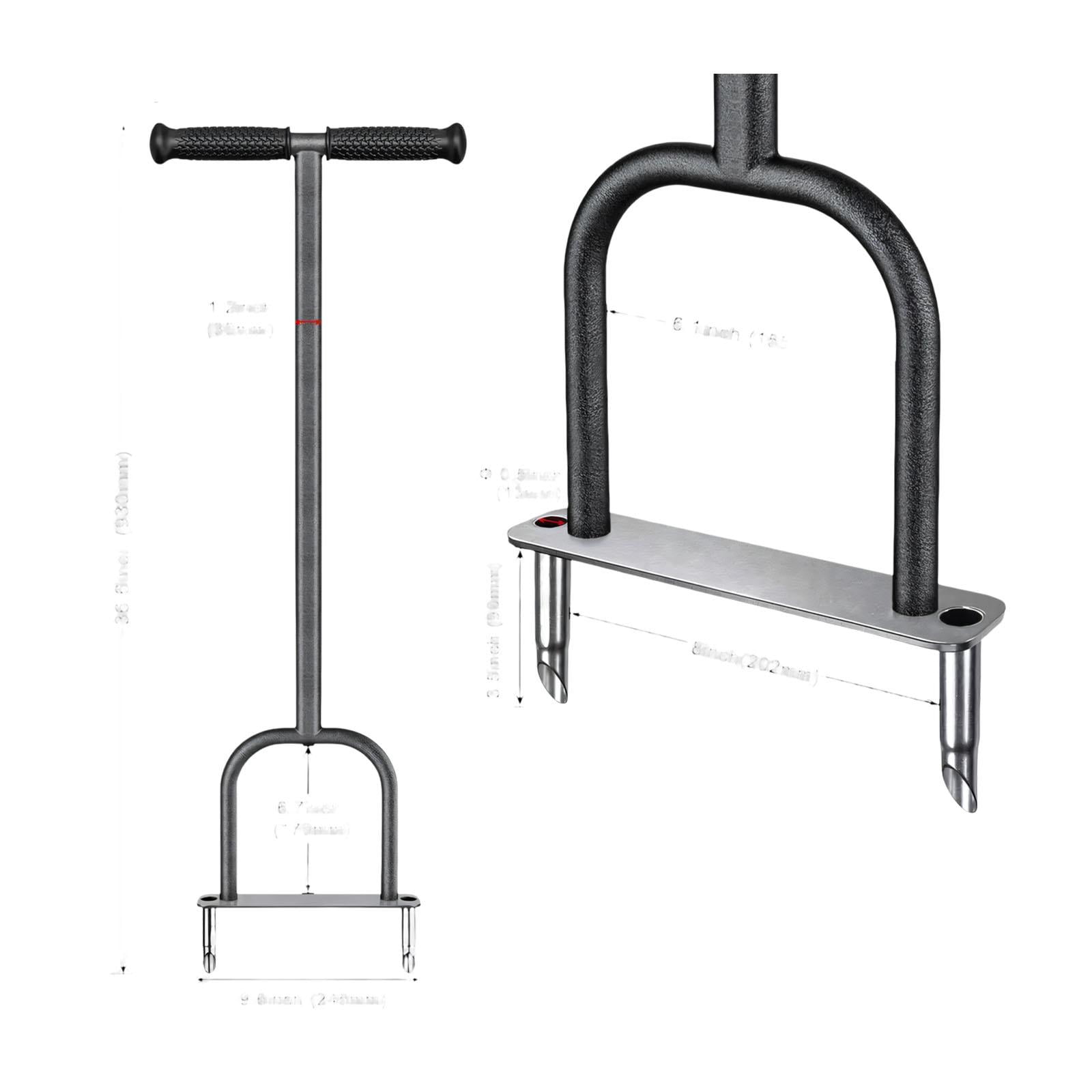Heavy Duty Metal Yard Aerator Tool With Ergonomic Handle For Soil Loosening And Garden Care