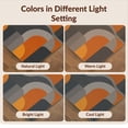 thumbnail image 7 of Design&I 8'x10' Washable Area Rug Extra Large Skid-Resistant Low Profile Orange Gray Geometric Design Elegant Abstract Shapes with Curved and for Living Room, Family, 7 of 7