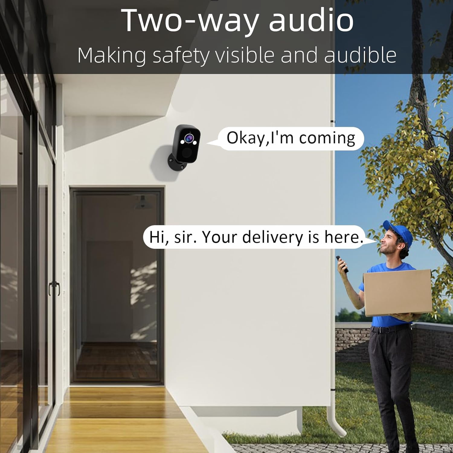 RICHCHO 3Pack Security Cameras Wireless Outdoor 2K Wireless Cameras for Home Security With AI Motion Detection, Color Night Vision, 2-Way Talk, Supports Alexa