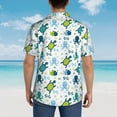 thumbnail image 6 of Haiem Cartoon Sea Creatures Printed Hawaiian Shirt for Men - Men’s Casual Beach Summer Shirts - Stretch Fabric with Modern Fit-Small, 6 of 9