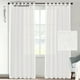 thumbnail image 2 of Cortinas de lino semitransparentes de 180 cm de largo para sala de estar, con pestaña trasera y bolsillo para barra, decoración moderna de estilo rústico costero, cortinas de gasa texturizada de, 2 of 8