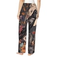 thumbnail image 3 of Balery Moonlit Crow Blossoms print Women's Pajama Pants,Ultra Lightweight Pjs,Lounge Pant-Large, 3 of 9