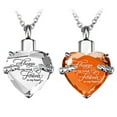 thumbnail image 2 of Cremation Heart Shape Necklace For Ashes Stainless Steel Ashes Keepsake Pendant Necklace, 2 of 6