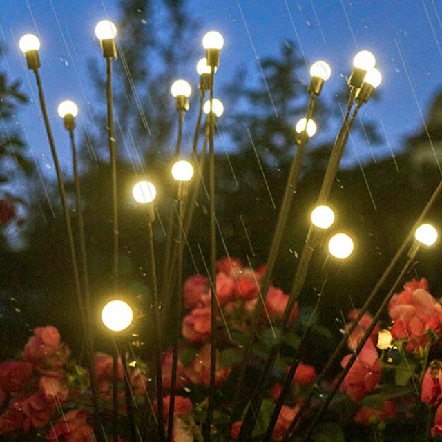Lovoski, luces solares de jardín para exteriores, luz LED de jardín para , decoración de patio trasero Blanco cálido Macarena Luces de estaca