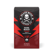 Death Wish Coffee, Organic and Fair Trade, Dark Roast, Ground Coffee, 10oz