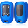 thumbnail image 3 of Key Fob Cover Compatible with GMC Sierra Acadia Terrain Yukon Chevy Silverado Suburban Tahoe 2018-2024 4 Button Keychain Case Holder Protector,Blue, 3 of 7