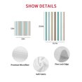 thumbnail image 7 of Brown Stripe Kitchen Dish Towels for Drying Dishes Set of 4, Ombre Geometric Teal Green Vertical Striped Waffle Weave Microfiber Hand Tea Bathroom Towels Quick Dry & Absorbent Towel 15.7x23.6, 7 of 7
