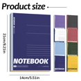 thumbnail image 2 of Composition Notebook,Wide Ruled Paper,5-1/2" x 8-1/4" Composition Book, A5 Lined Notebook,Colored Journal Notebook Perfect for Work & Note Taking,Office Supplies,Assorted Colors(Dark Blue-40 Sheets), 2 of 5