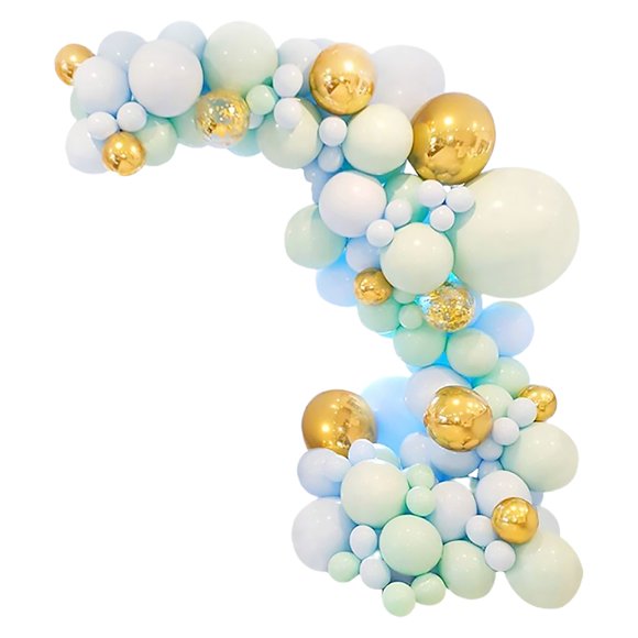 126pcs Wedding Balloons Set Colorful Latex Balloons Party Supply (Blue Green)