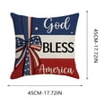 thumbnail image 6 of Let Freedom Ring Stars Fireworks Red White Flower Throw Pillow Covers, 18 x 18 Inch 4th of July Patriotic Independence Memorial Day USA Flag Cushion Case for Sofa Couch Set of 4, 6 of 8