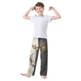 thumbnail image 3 of Wobogo Black and White Lion Long Pajama Pants Bottoms Soft Sleepwear with Pockets, 3 of 9