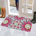 thumbnail image 5 of Absorbent Moroccan Trellis Kitchen Rug - No-Skid, Indoor Entryway Door Mat with Soft Rubber Backing - Perfect Throw Carpet for Entryway & Bedside, 5 of 6
