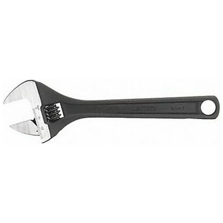 Westward Adj. Wrench,8",1-1/8" Cap.,Black 31D014